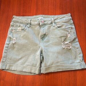 Old Navy denim shorts size 6 green